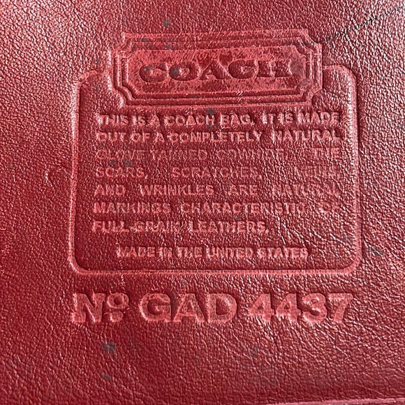 Coach Vintage Rare Red Convertible Backpack Crossbody Shoulder Bag Purse - Picture 14 of 17